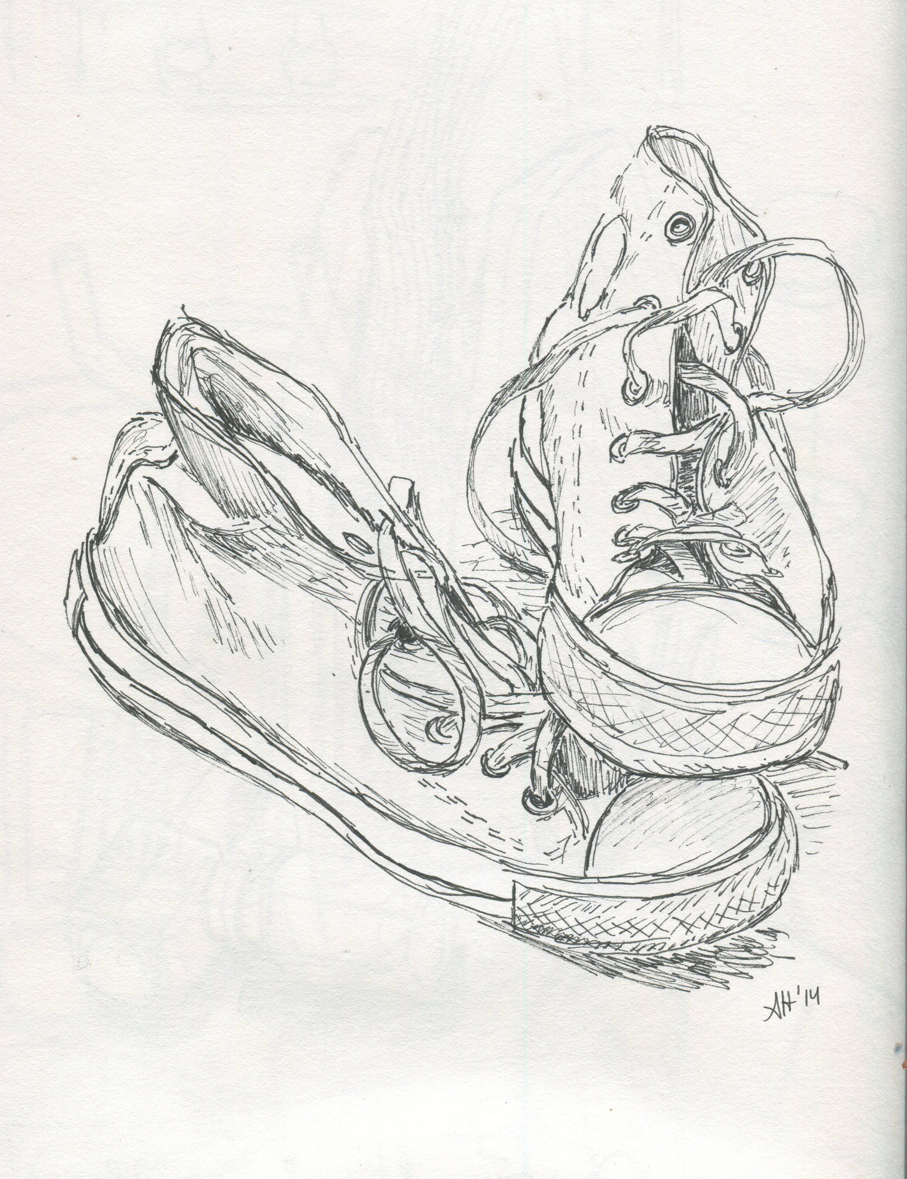 A pair of converse all stars by Alleanna Harris